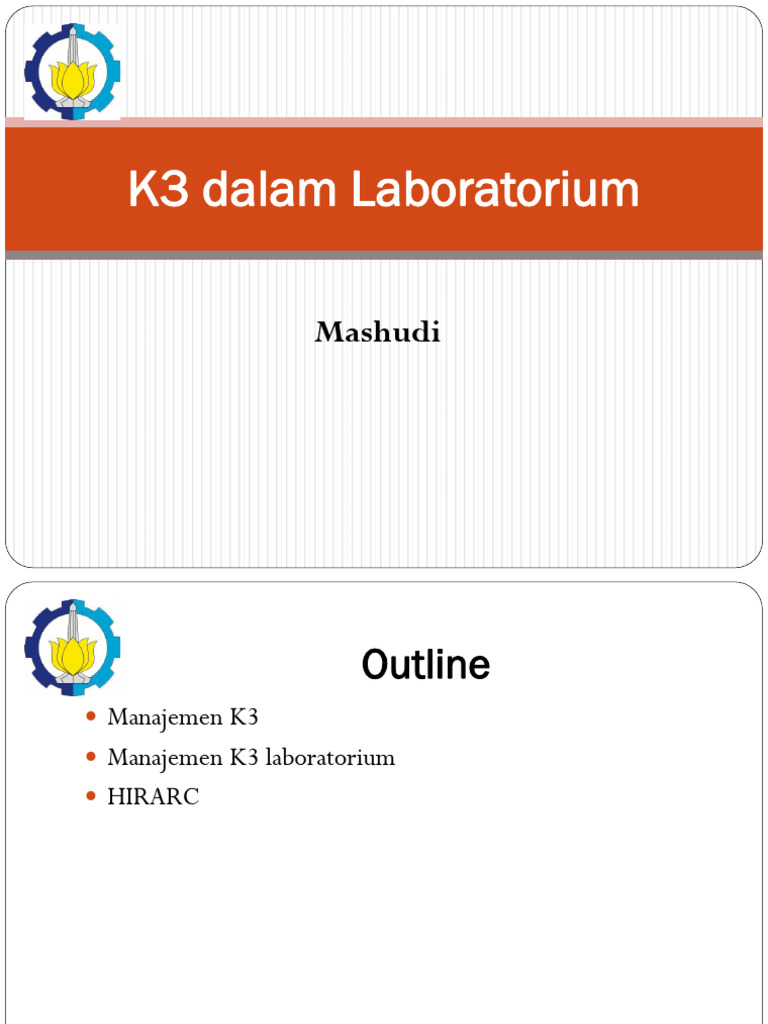 Manajemen K3 di Laboratorium Efektif | PDF