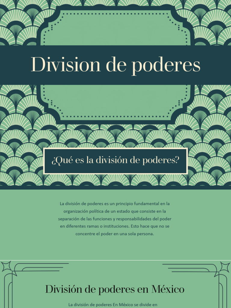 Division de Poderes y Poder y Sociedad 3C | PDF | Separación de poderes ...