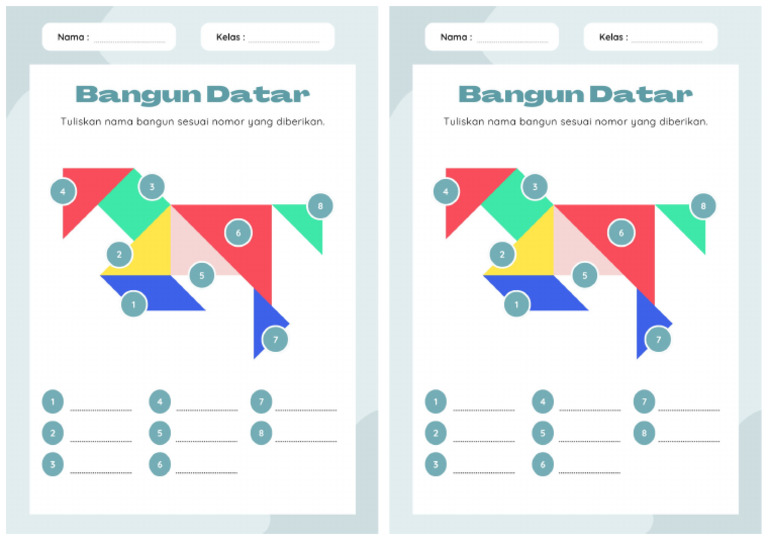 LKPD Math Dekomposisi Bangun Datar | PDF