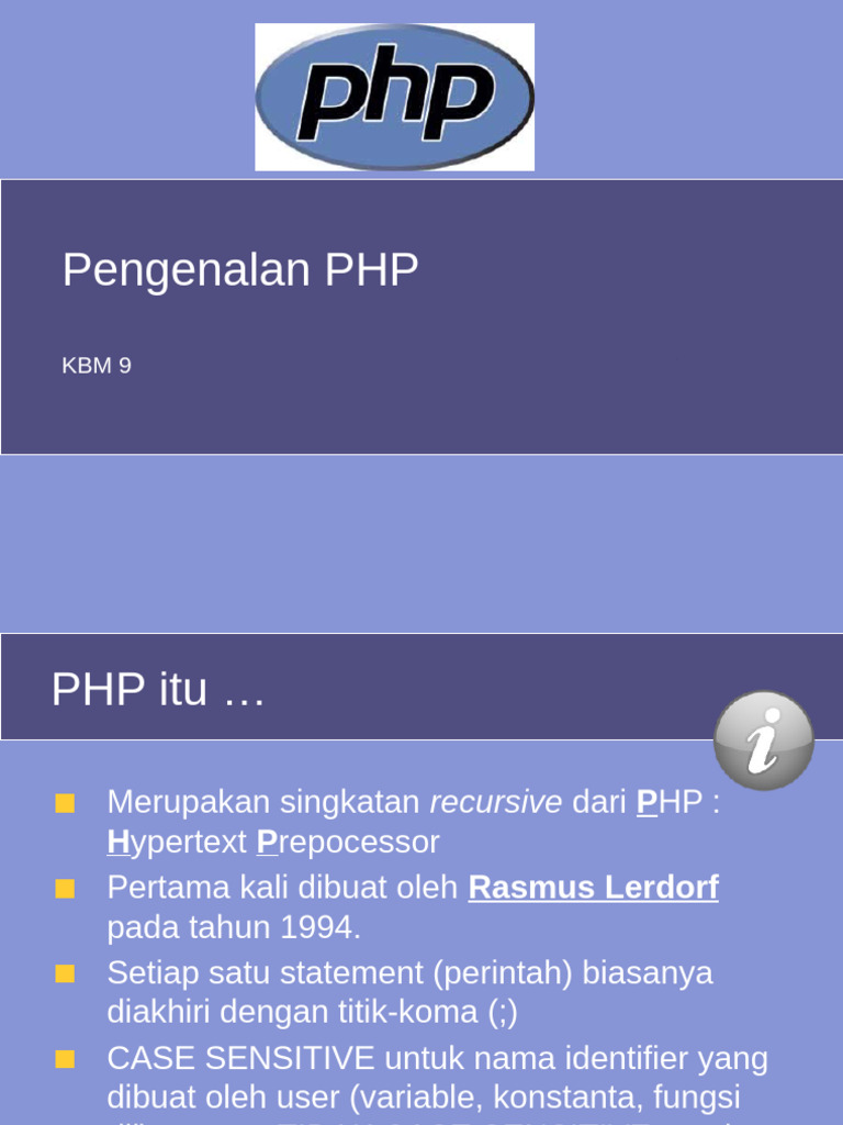 Pengenalan Dasar PHP dan Koneksi MySQL | PDF