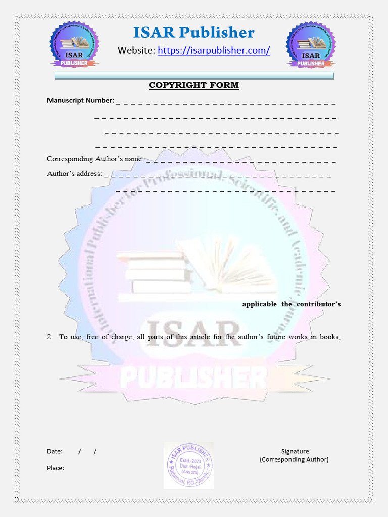 Copyright Form | PDF