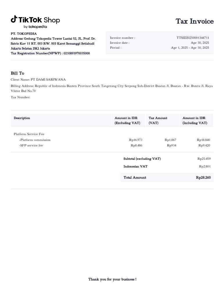 Tax Invoice: Bill To | PDF