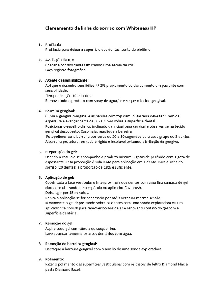 Clareamento Dental com Whiteness HP | PDF