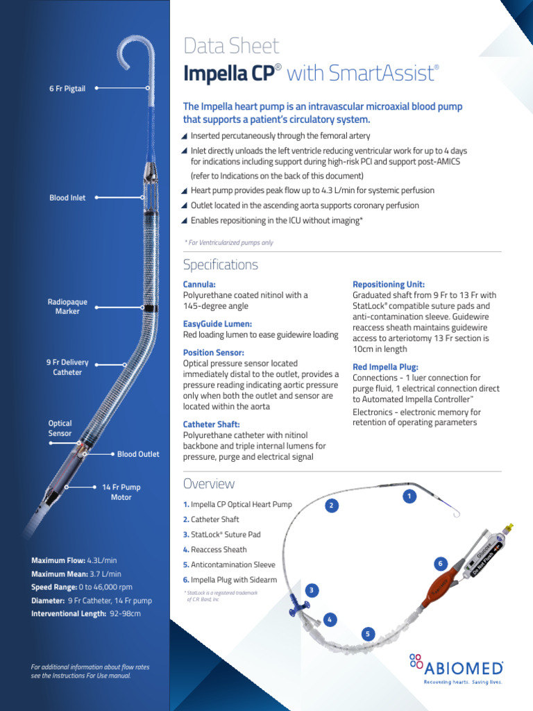 Impella CP with SmartAssist Overview | PDF | Heart | Cardiovascular System