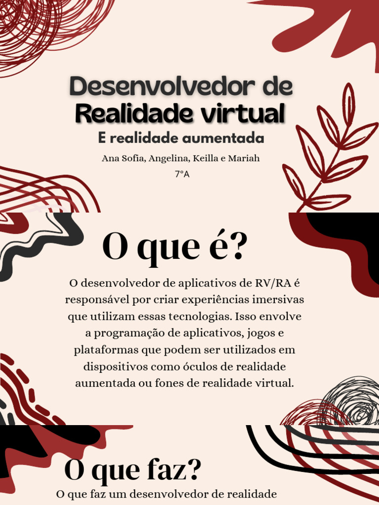 Desenvolvedor de Realidade Virtual e Aumentada | PDF | Realidade ...