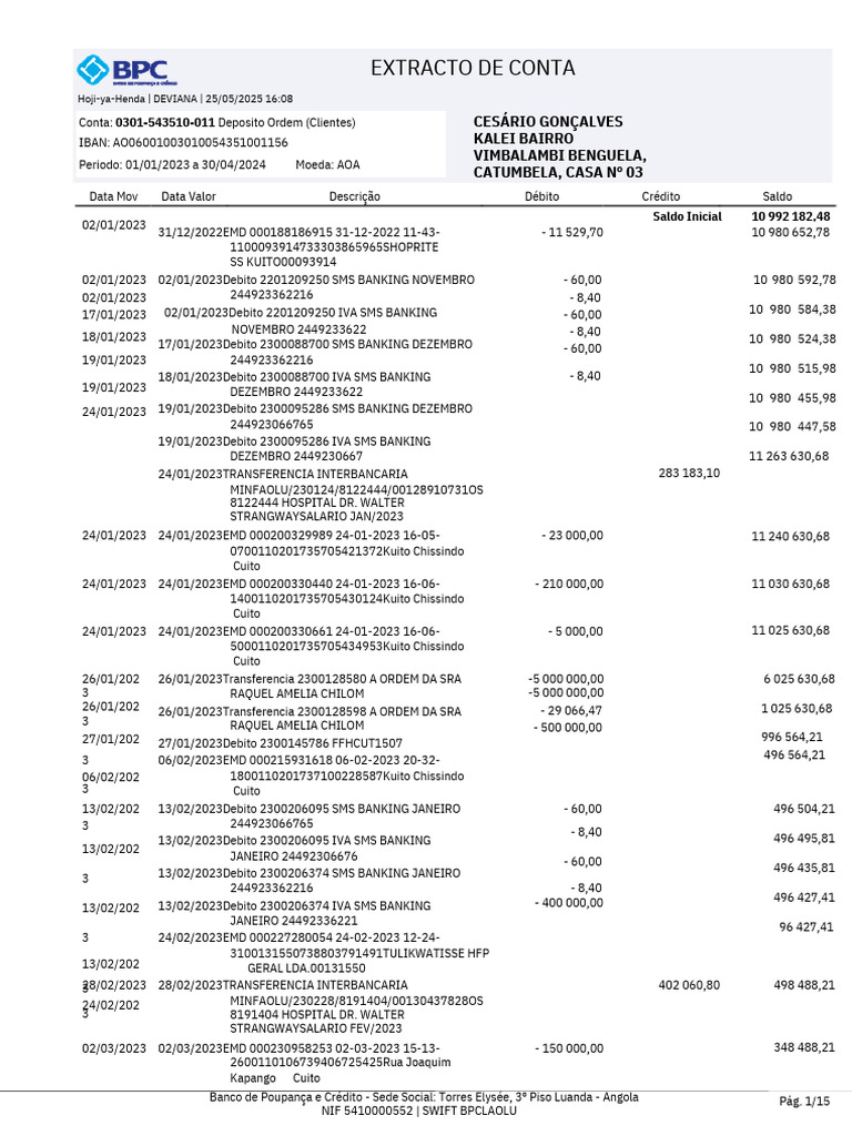 SMS Banking Account Statement | PDF | Service Industries | Payments