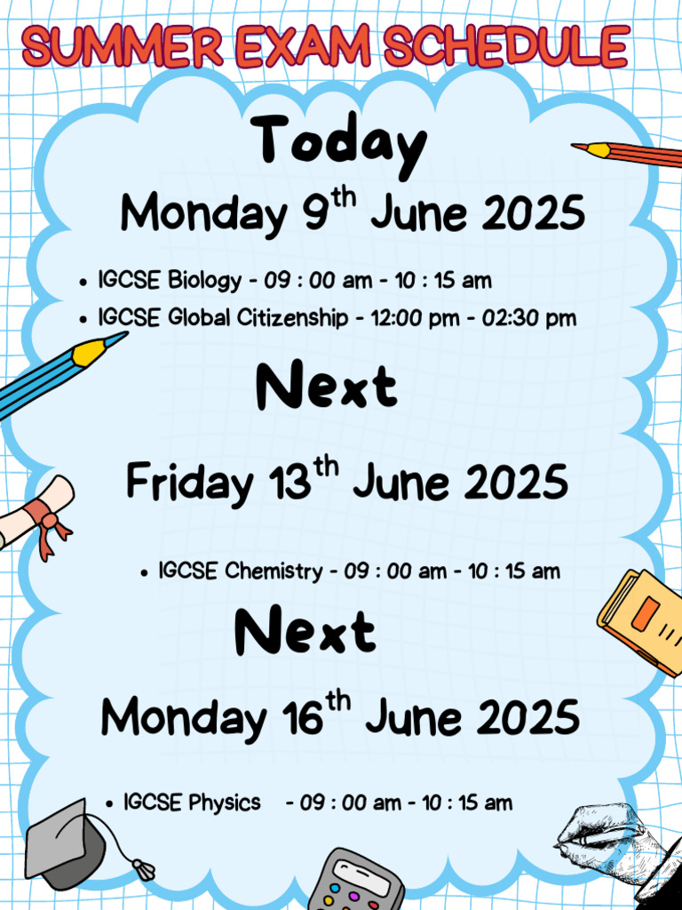 Exam Info 090625 | PDF