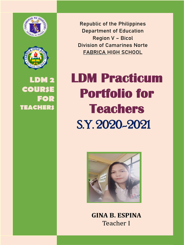 LDM 2 Practicum Portfolio for Teachers | PDF | Learning | Lesson Plan