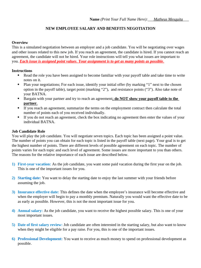 New Employee Salary Negotiation Guide | PDF | Employment | Salary