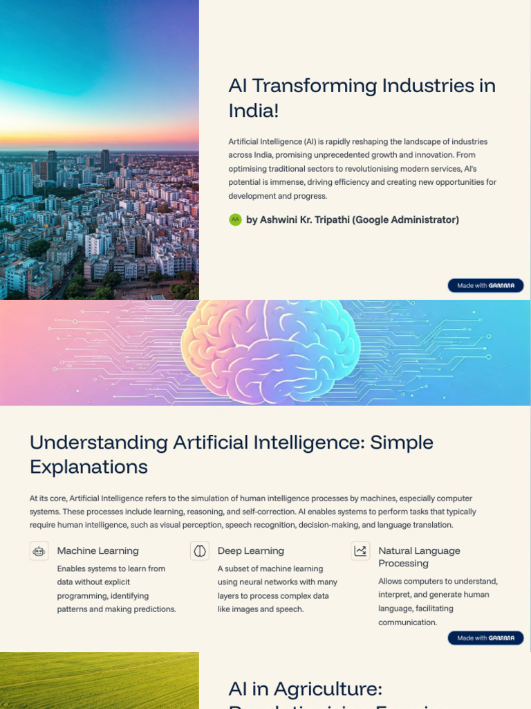 AI Transforming Industries in India | PDF | Artificial Intelligence ...