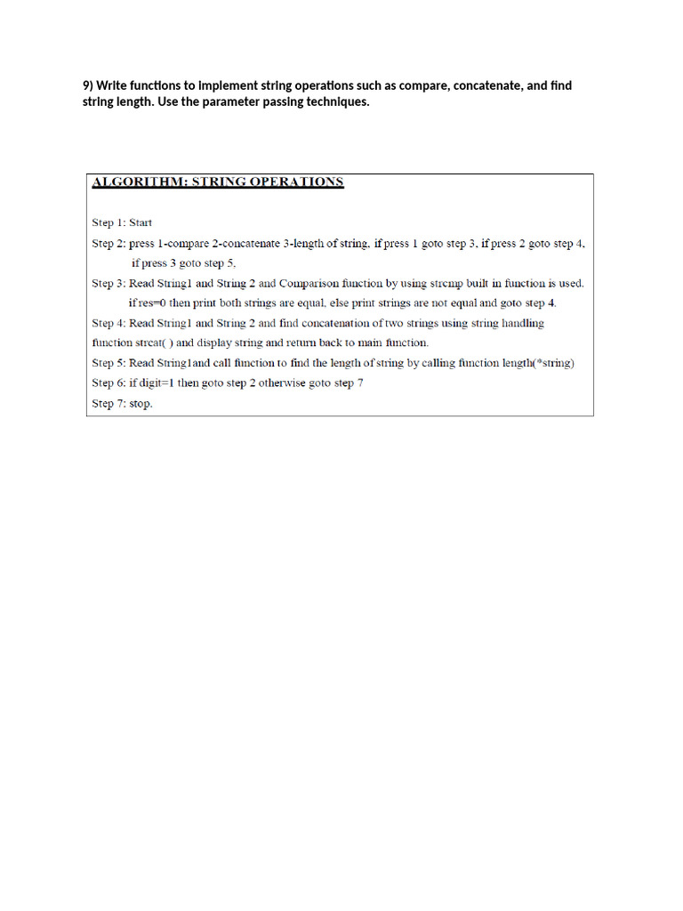String Operations Functions Guide | PDF