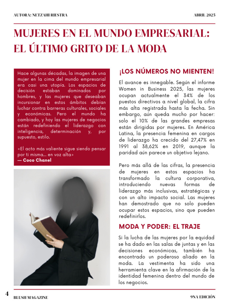 Mujeres en El Mundo Empresarial-El Último Grito de La Moda | PDF | Moda ...