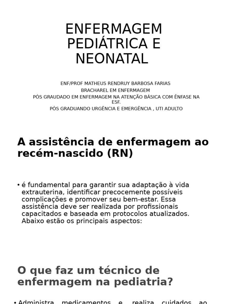 Cuidados de Enfermagem Neonatal Essenciais | PDF | Amamentação | Enfermagem