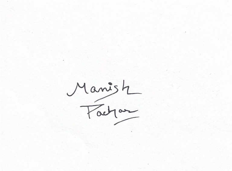 Manish Sign | PDF