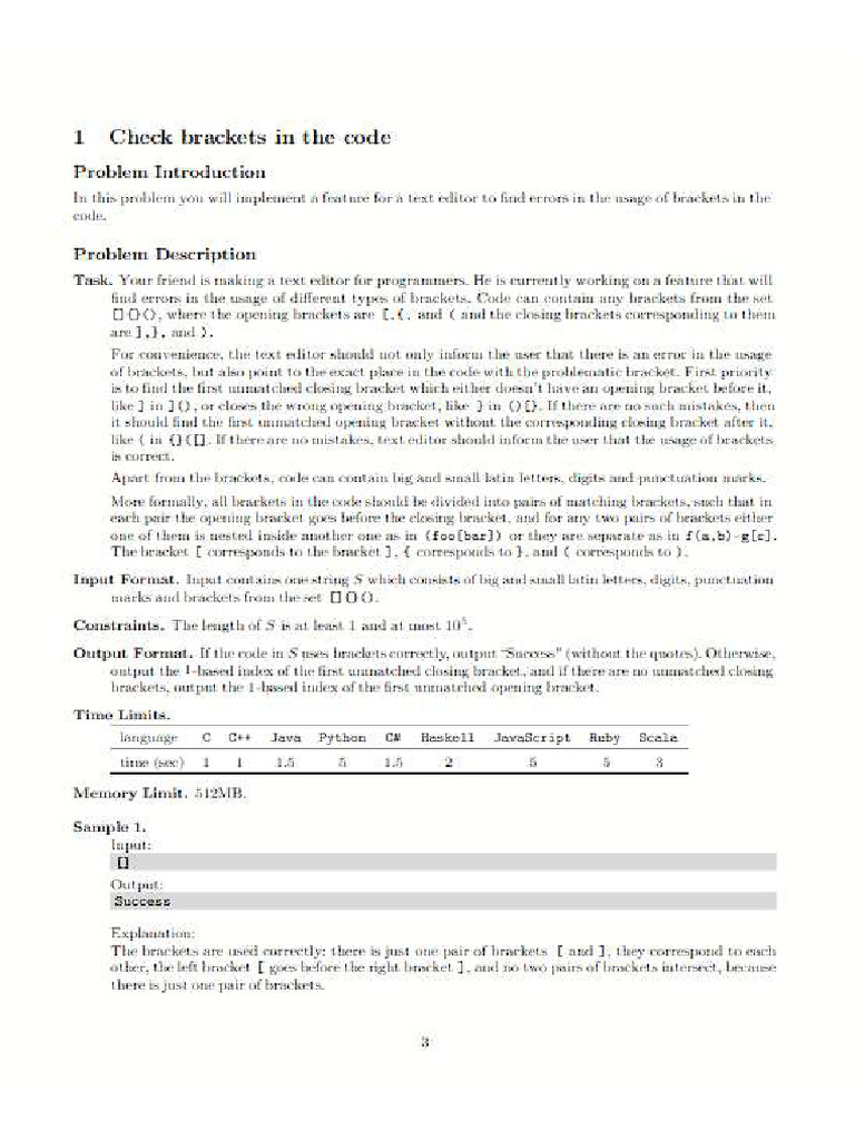 Brackets in Code | PDF