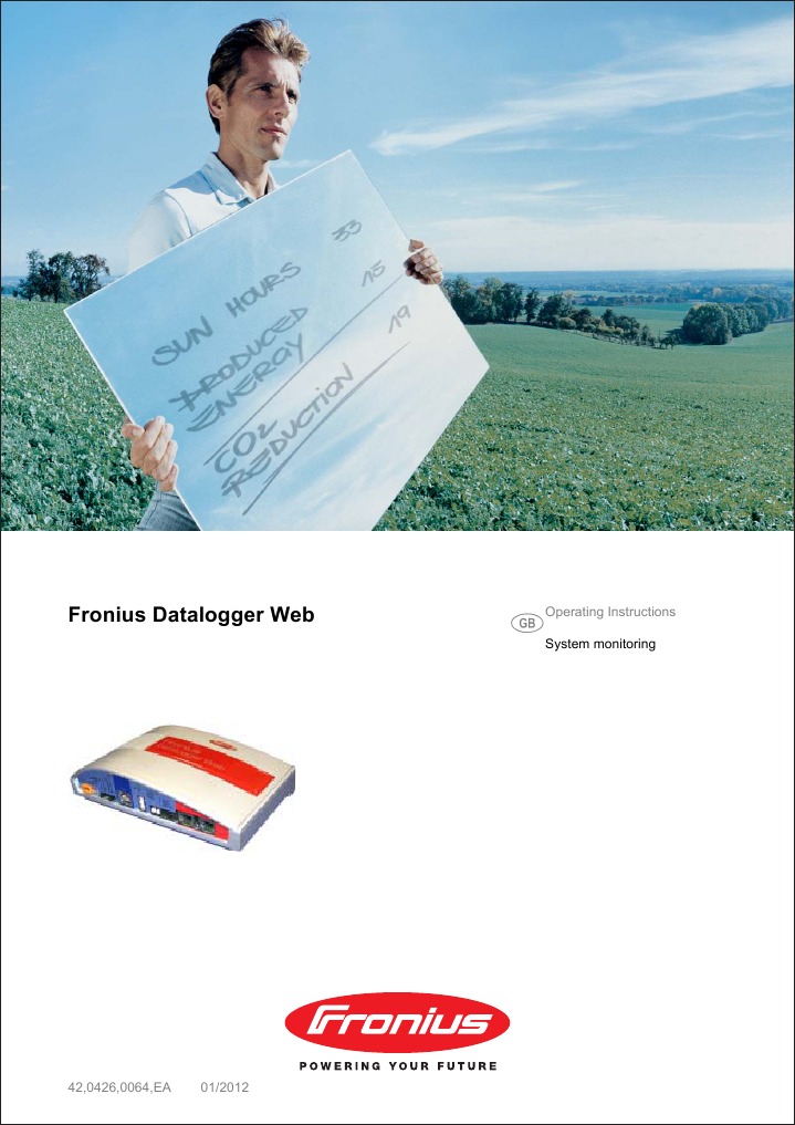 Fronius Data Logger  Configuration Guide PDF Ip Address Gateway