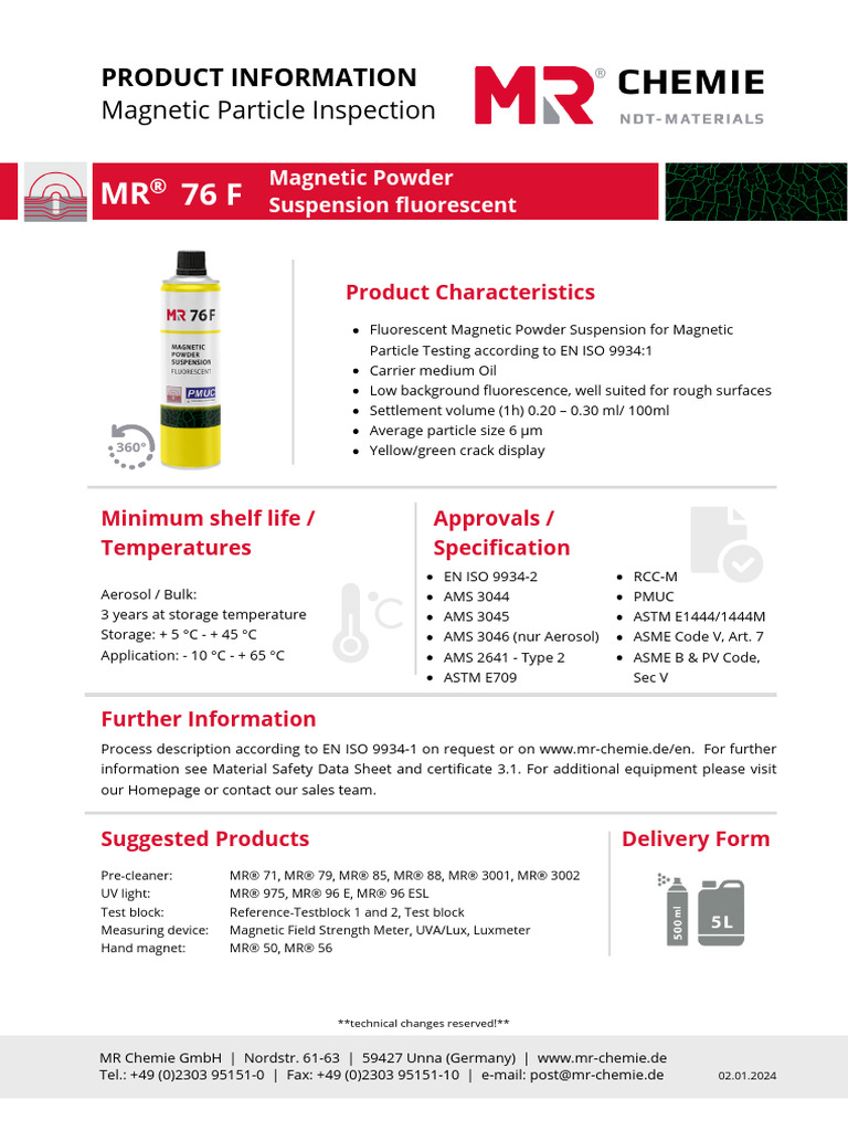 Magnetic Particle Inspection Products | PDF