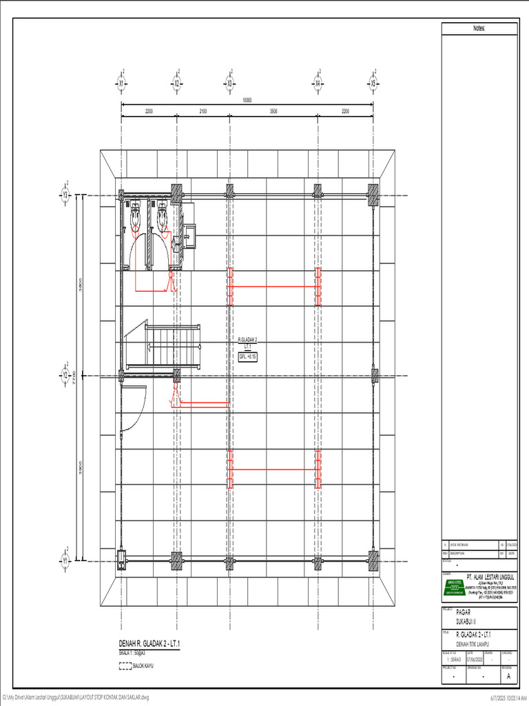 Denah Titik Lampu Rumah Kayu Sukabumi | PDF
