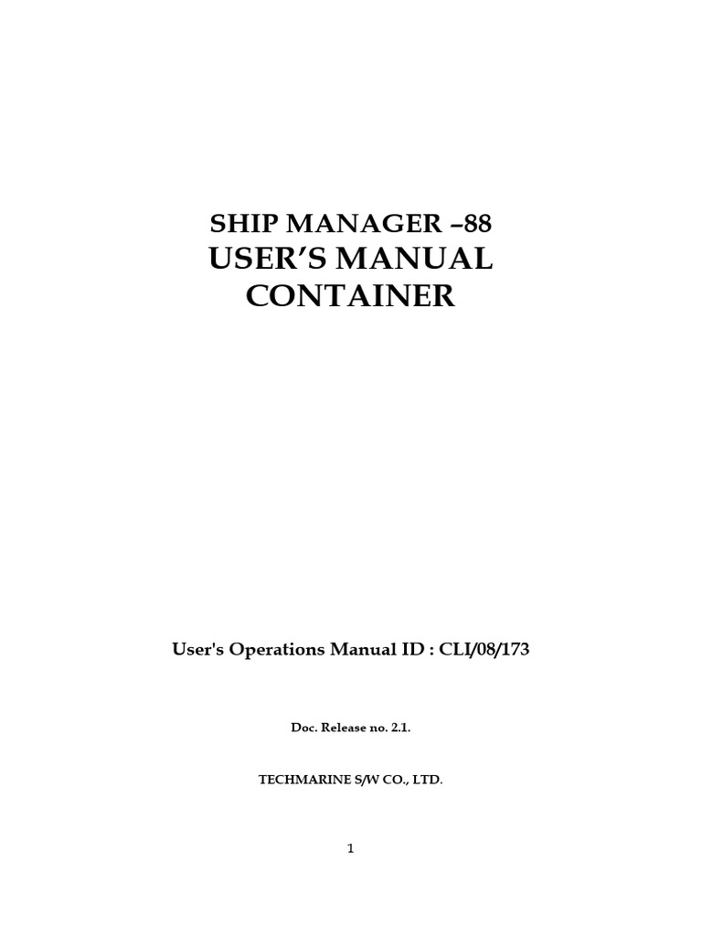 Ship Manager 88 User Manual | PDF | Icon (Computing) | Computer File