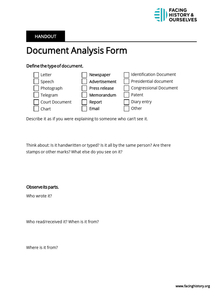 Document Analysis Guidelines | PDF