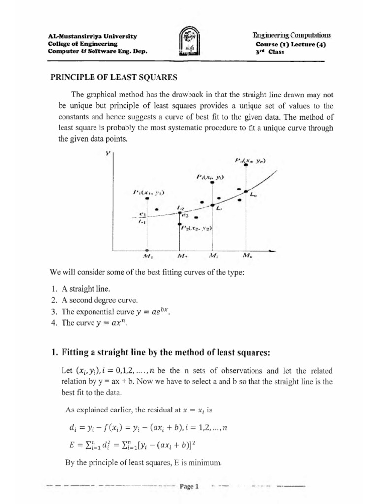 Least Square | PDF