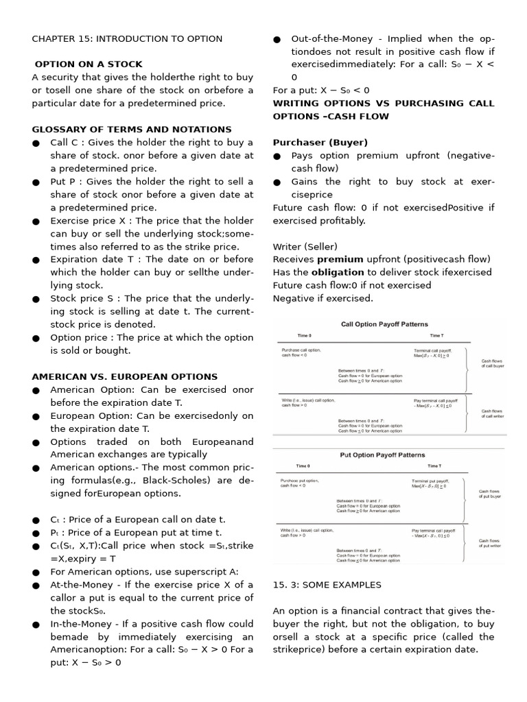 Understanding Stock Options Basics | PDF | Option (Finance) | Put Option