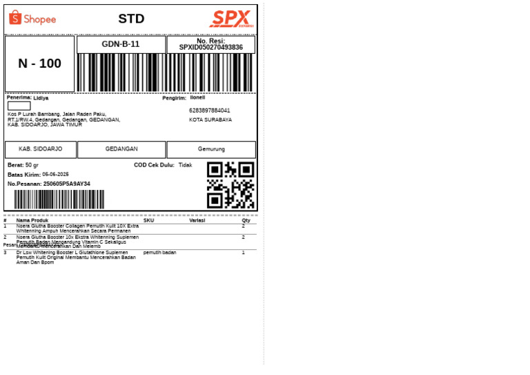 Label Pengiriman | PDF