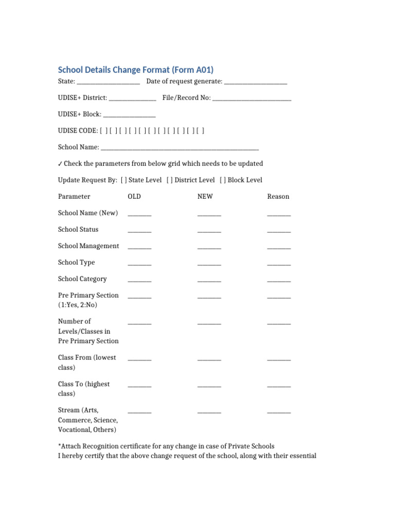 School Details Change Format A01 | PDF | Computing | Computer Programming