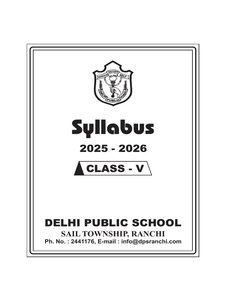 Class V English Syllabus 2025-2026 | PDF | Subject (Grammar) | Verb