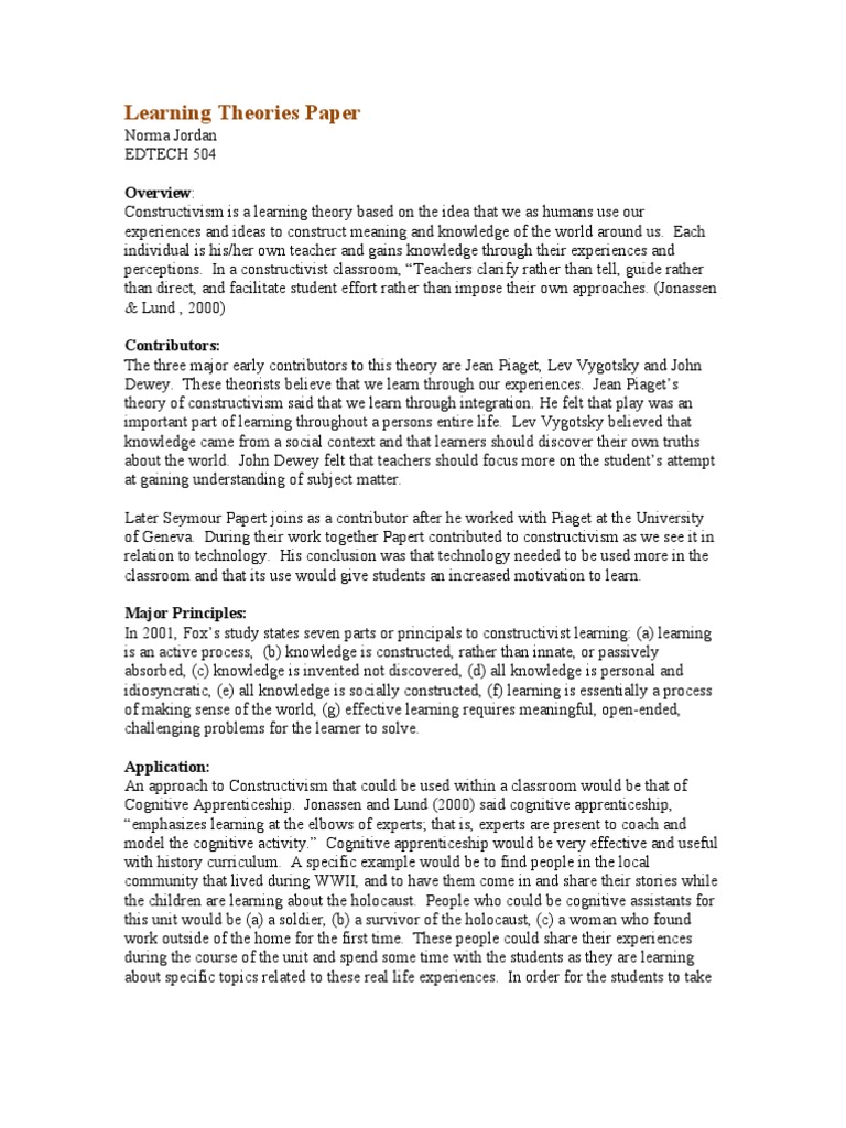 Learning theories uk essay image