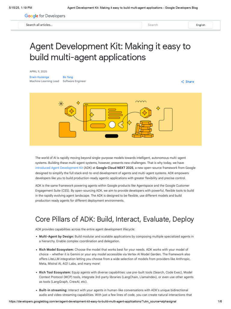 Simplifying Multi-Agent Development with ADK | PDF | Artificial ...