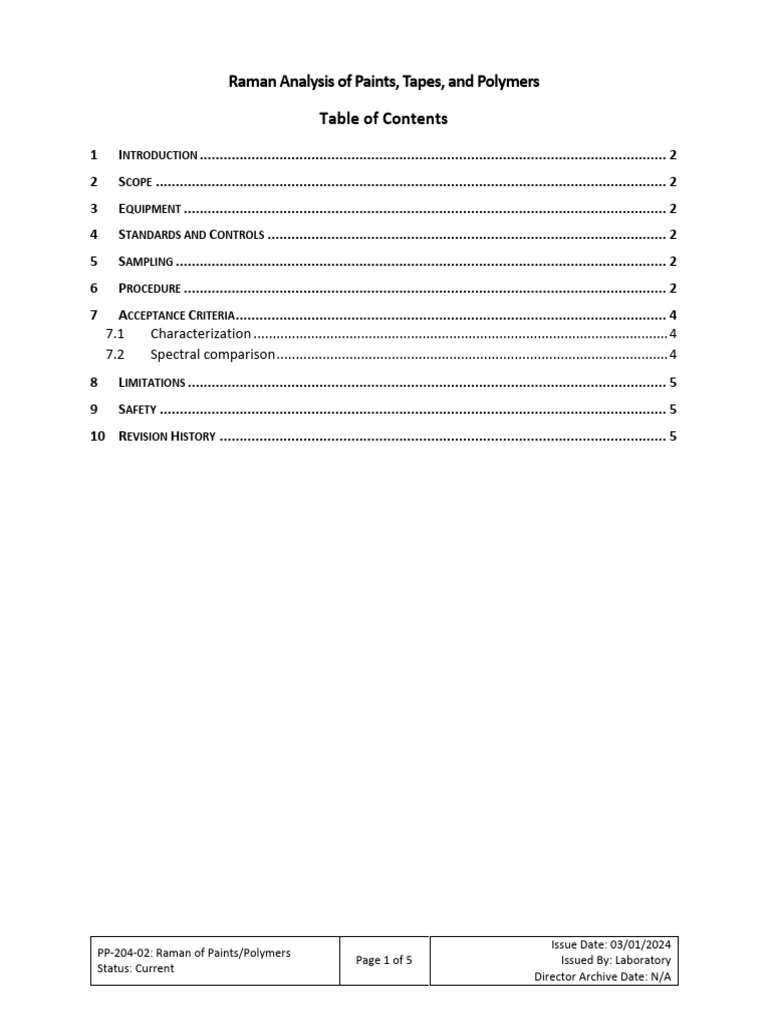 Raman Spectroscopy for Paints & Polymers | PDF | Raman Spectroscopy ...