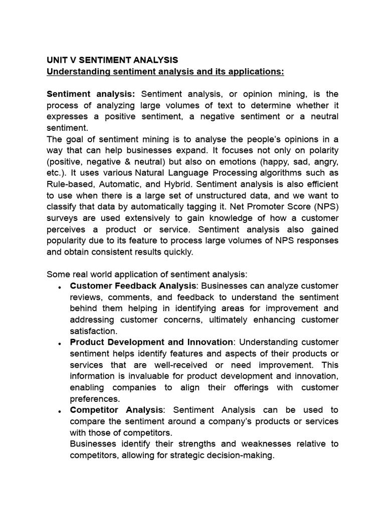 Comprehensive Guide to Sentiment Analysis | PDF | Machine Learning ...
