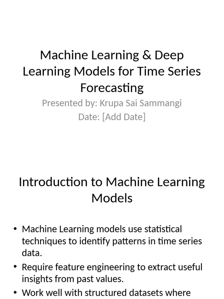 Time Series Forecasting Models Explained | PDF | Time Series | Machine ...