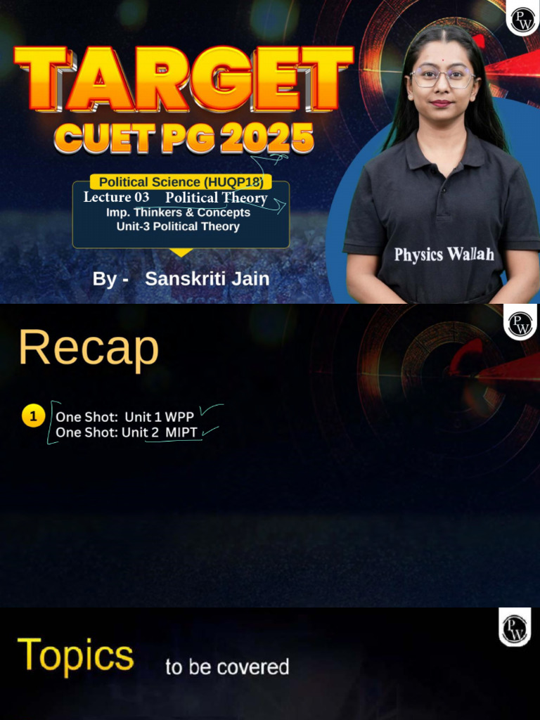 One Shot Series 03 - Class Notes - Target CUET PG 2025 - Political ...