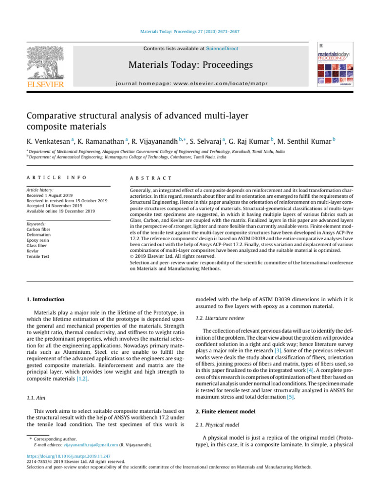 Multi-Layer Composite Material Analysis | PDF | Composite Material ...