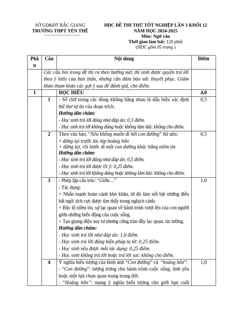 HDC - Thi TH TN - L3 - K12 - 2024-2025 | PDF