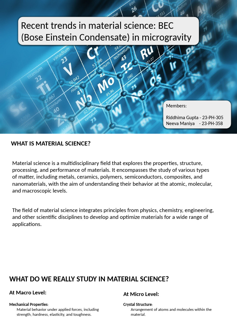 Introduction To Bose Einstein Condensate | PDF | Materials Science | Boson