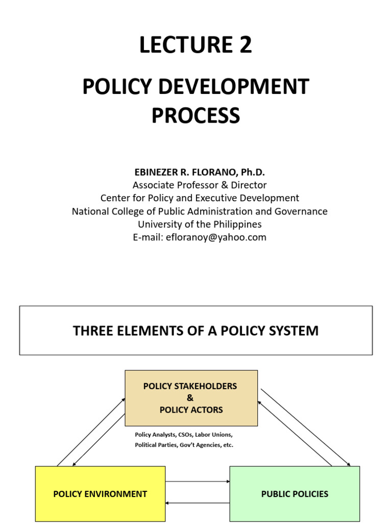 Lecture 2 Policy Development Process | PDF | Policy | Policy Analysis