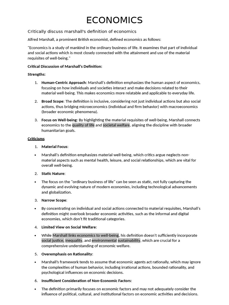 Economics Q Ans All | PDF | Economics | Average Cost