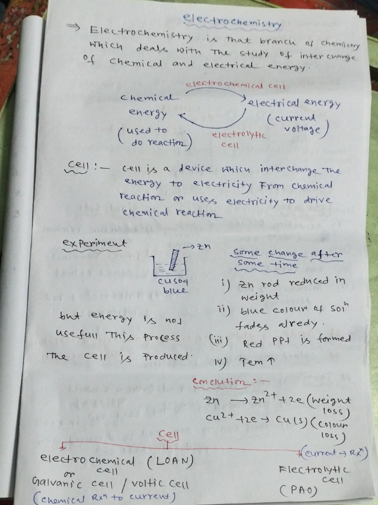 Electrochemistry Overview | PDF