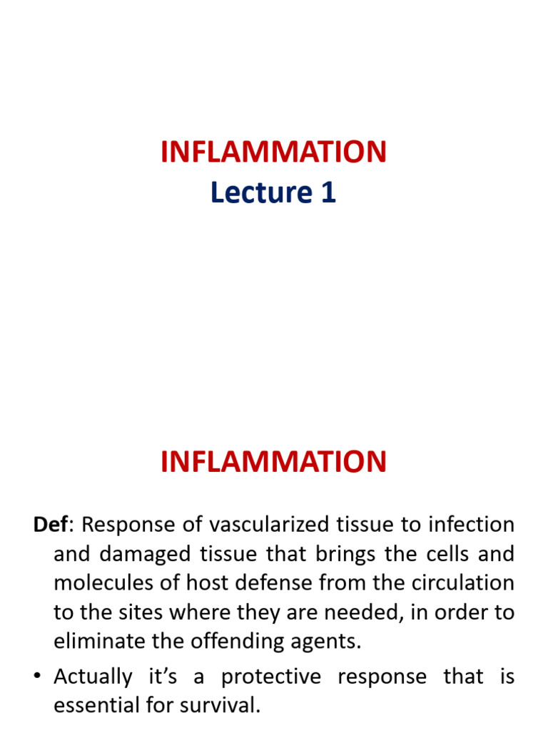 Inflammation Student Copy 1 (2 Files Merged) | PDF | Phagocyte ...