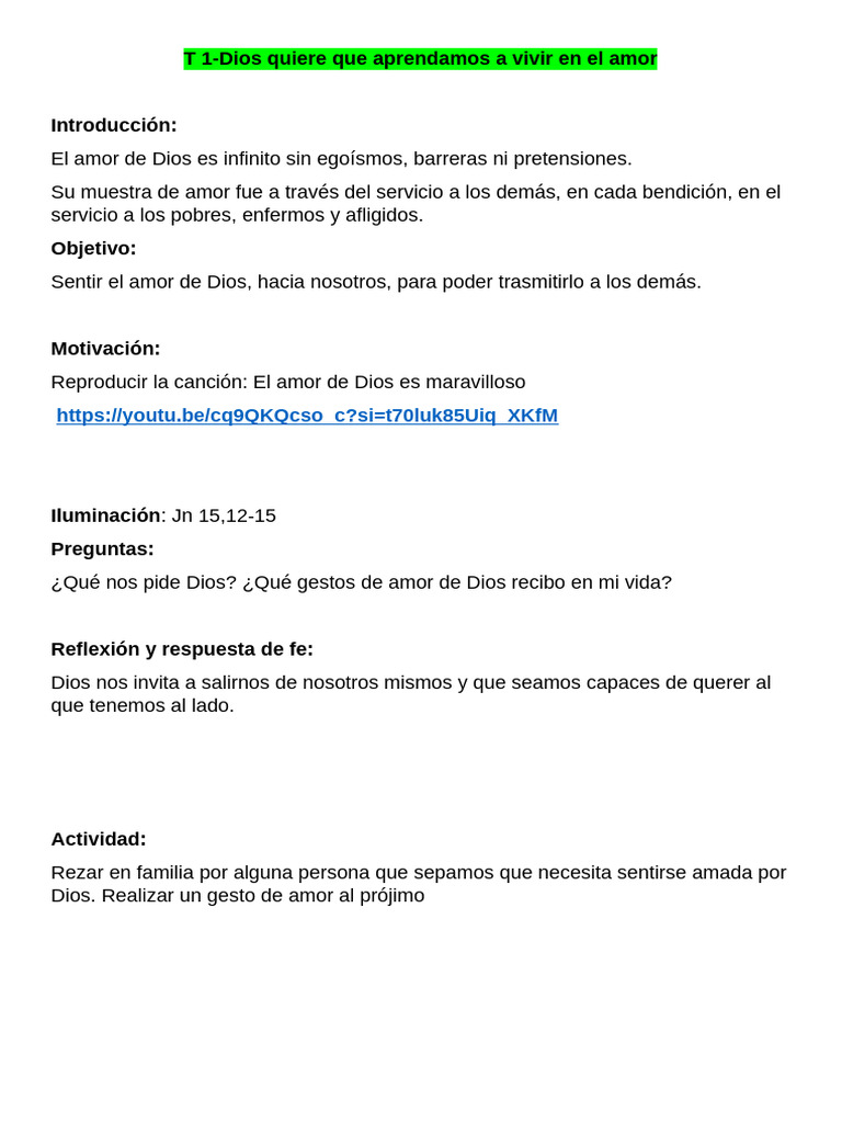 Amor y Enseñanzas de Dios en la Familia | PDF | María, madre de Jesús ...