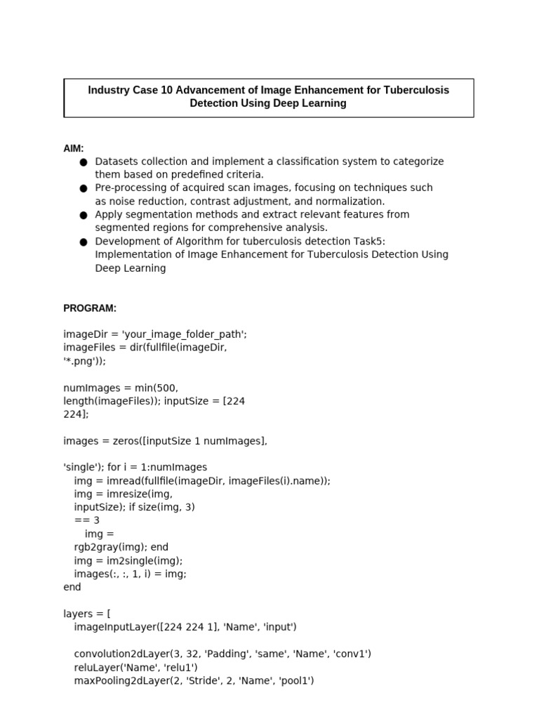 Image Enhancement for TB Detection | PDF | Image Segmentation ...