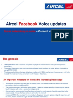 Aircel Facebook Voice updates - Social networking on voice