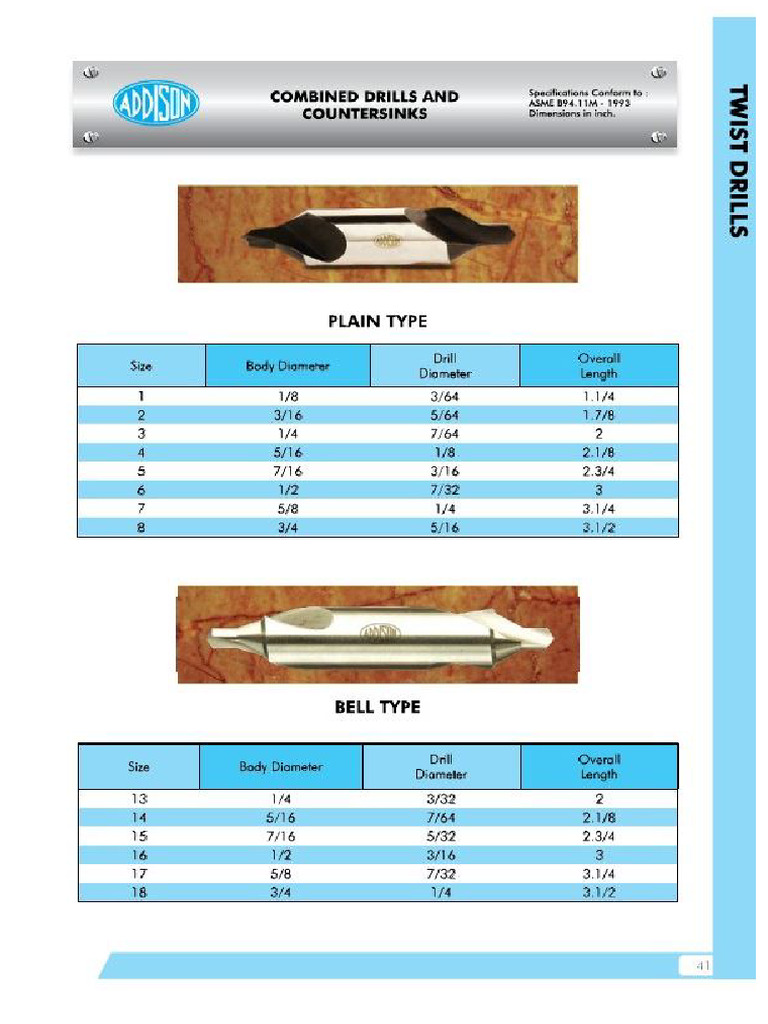 ADDISON TD A3 - CounterSinks | PDF