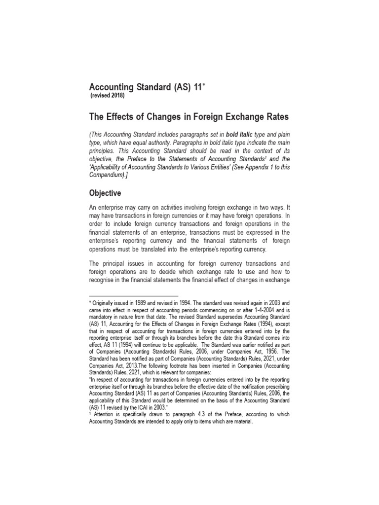 As 11 | PDF | Historical Cost | Exchange Rate