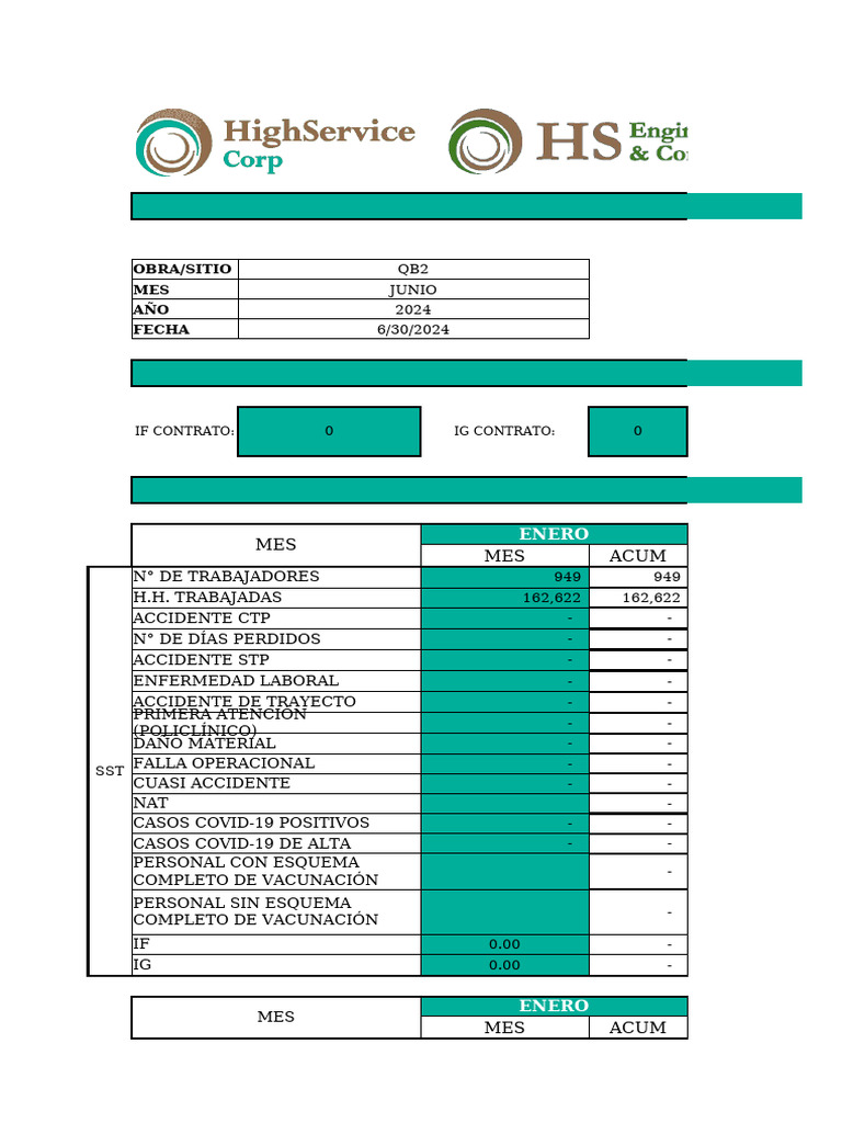 Informe Mensual de Seguridad y Salud 2024 | PDF | Sicología | Entorno ...