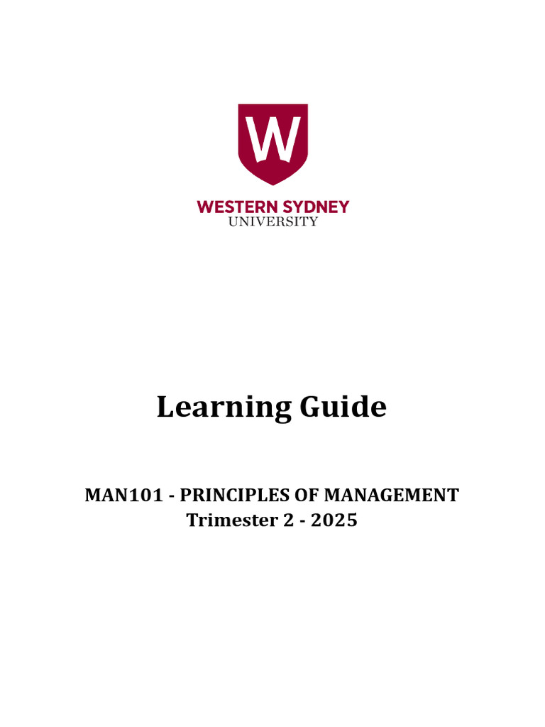 Principles of Management LG 2025 T2 | PDF | Apa Style | Lecture