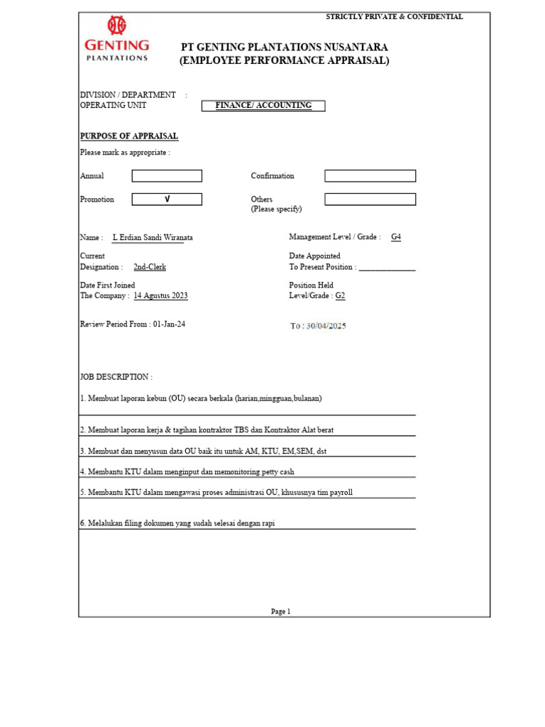EPA - L Erdian Wiranata S 180625 - SignedDT. | PDF | Behavior ...